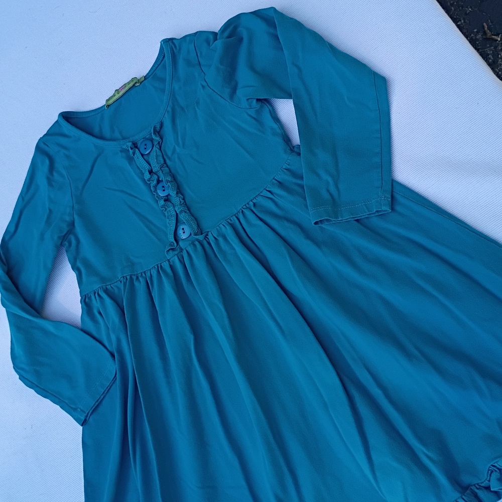 Millie Loves Lily Teal Cotton Dress